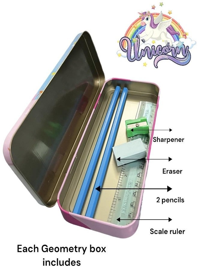 Le Delite Space Theme Pencil Box Case with Stationary Pencil, Scale,Eraser & Sharpener Combo Set | Birthday Return Gift Party Favor for Girls, Boys, Kids (Unicorn - 5 Pencil Box) - Image 4